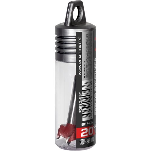 Сверло Форстнера твердосплавное METALLICA Ultra 20x85/55 мм, по дереву   907436