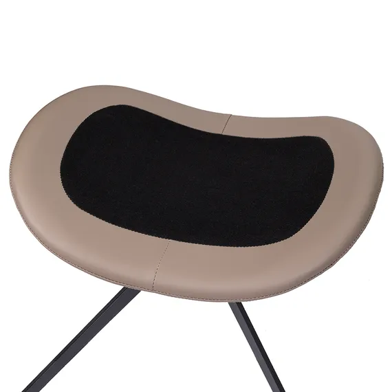 Оттоманка BLISS серый, экокожа, шенилл