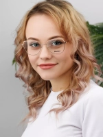 Оправа для очков женская брендовая золотистая