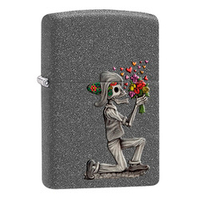 Набор из двух зажигалок Zippo Влюбленные зомби с покрытием Iron Stone