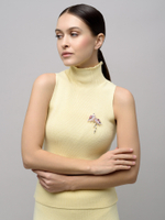 Брошь "Flower pink" Gold