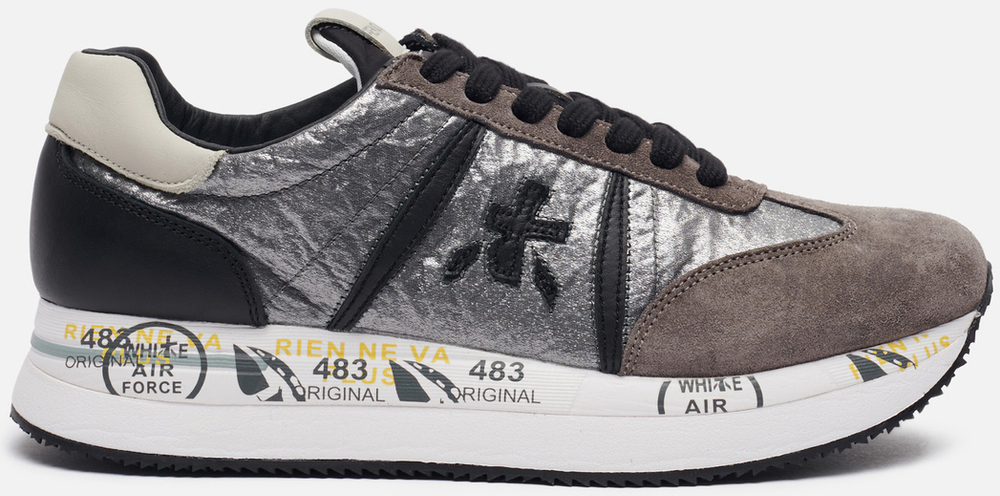 Premiata Conny 1493 серые с коричневым