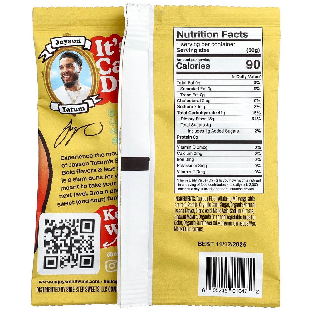 Enjoy Small Wins, жевательные таблетки, со вкусом классического персика, 50 г (1,8 унции)