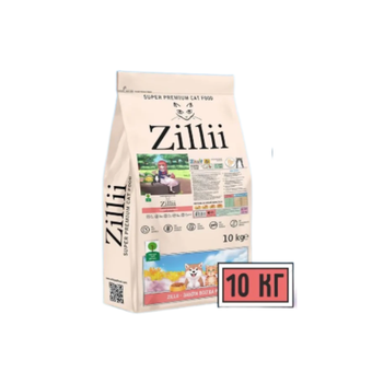 Корм для стерилизованных кошек сухой ZILLII Cat Sterilized Light 10кг, для животных с избыточным весом, с индейкой и ягнёнком