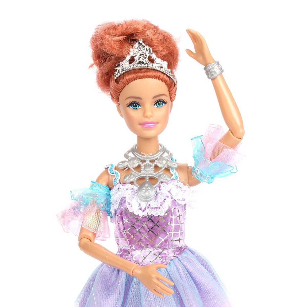 Кукла 29 см София, руки и ноги сгиб, балерина, ресницы, акс, кор (Карапуз)