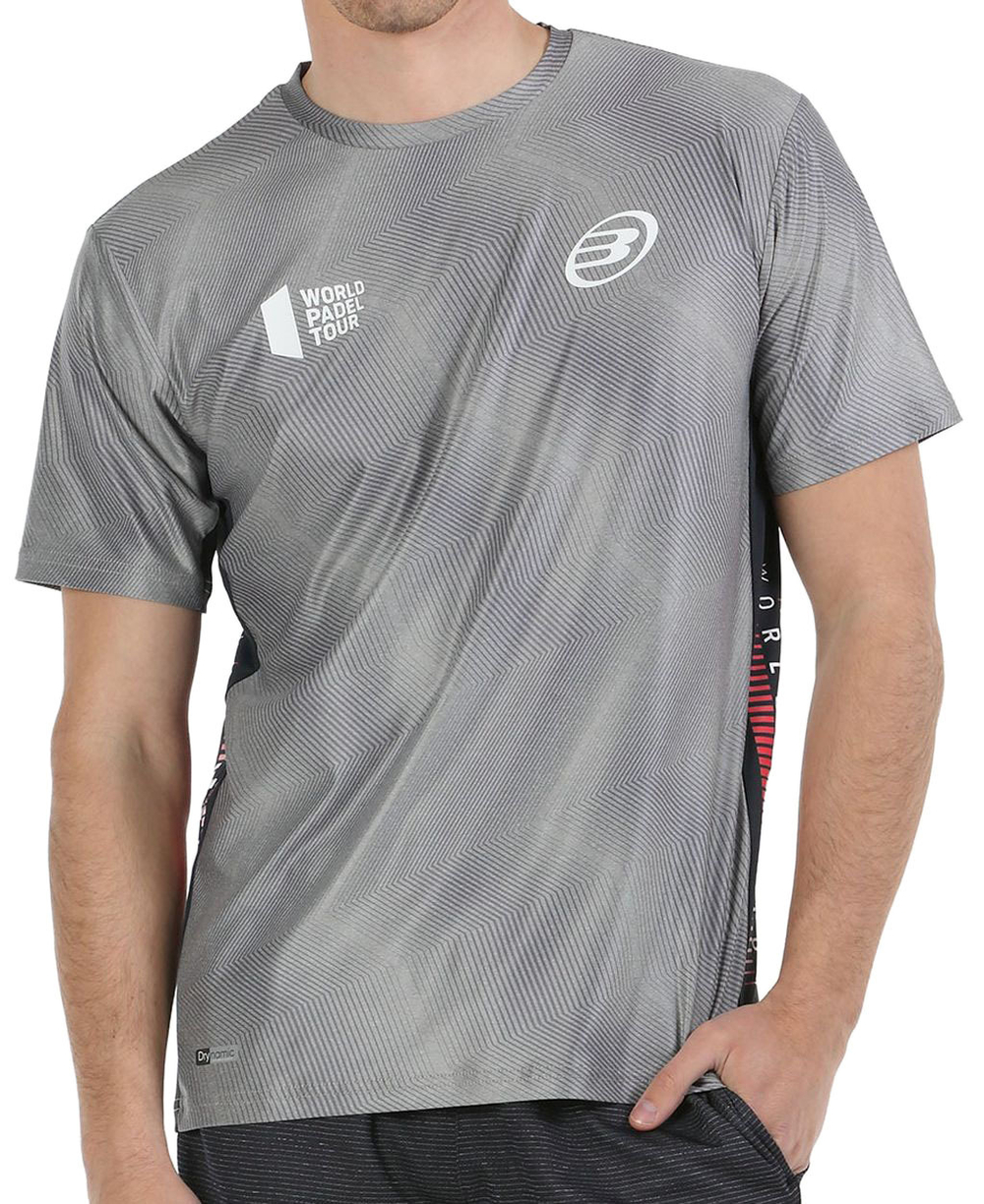 Футболка мужская теннисная Bullpadel Rogor - gris medio vigore