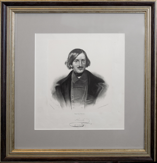Борель П. Ф. (1829–1898), Ф.А. Моллер. Н. В. Гоголь. Литография. 1860-е.