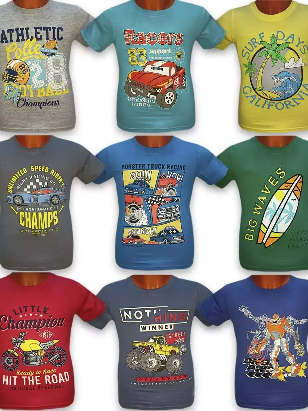 Футболка для садика и школы.Набор 9шт.мальчик