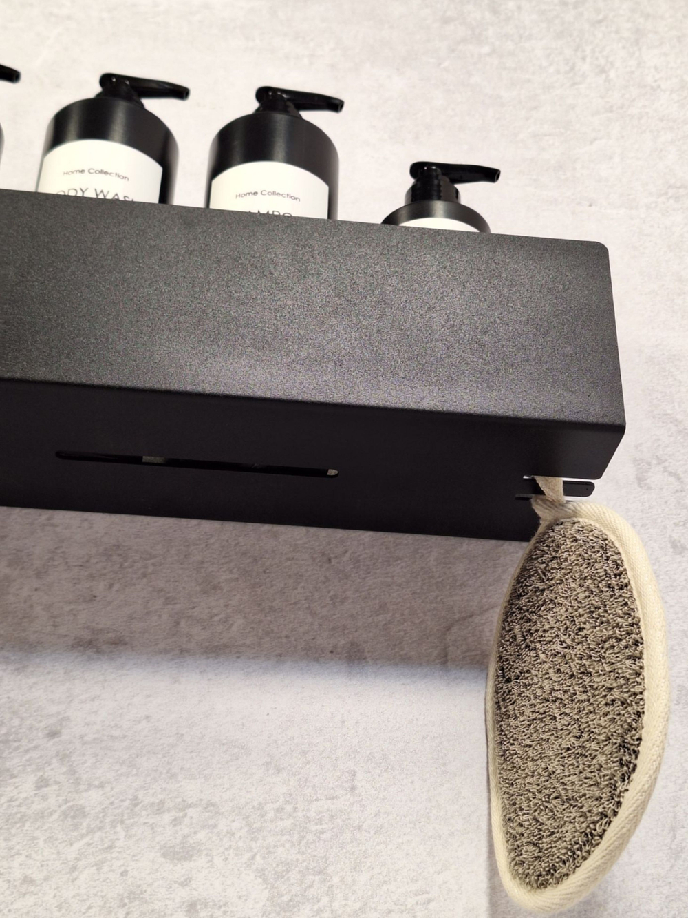 Полка настенная прямая черная MetaDec Side 50см