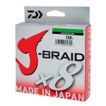 Плетеный шнур Daiwa J-Braid X8 Chartreuse 0,20мм 29lb 150м