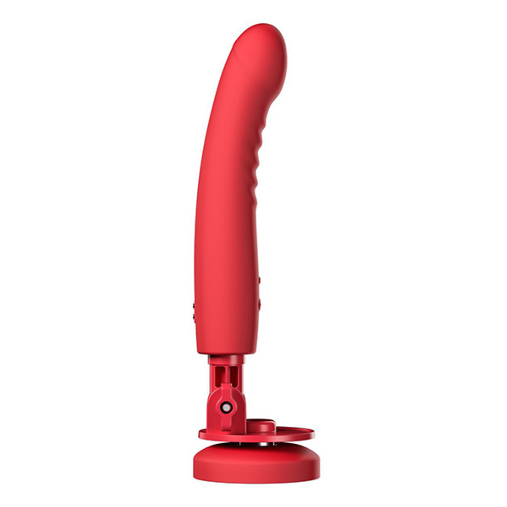 Красный вибратор 27,2см со съемной присоской, с технологией Touch-Sense и управлением через приложение Lovense Mission 2 Smart Suction Vibrator Red LE-45
