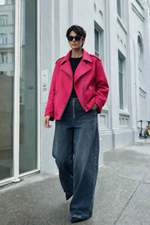 Пальто-косуха в яркой фуксии