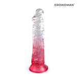 Фаллоимитатор Erowoman-Eroman на присоске, 20,5 см, красный
