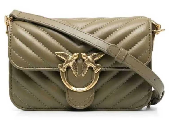 CLASSIC LOVE BAG BELL CHEVRON - olive green