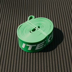 ITEX SPORT резинка для подтягивания на турнике, эспандер ленточный зеленый (сопротивление 25-70 кг), оптом