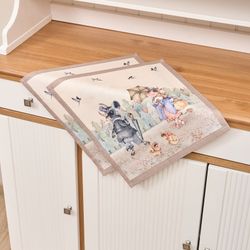 КОМПЛЕКТ САЛФЕТОК 2ШТ "ПРОМЕНАД"40Х40 СМ ,БЕЖЕВЫЙ, 100% ХЛОПОК,ТВИЛ