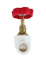 Вентиль в сборе PPR 20х90,  белый, RTP (40/10)