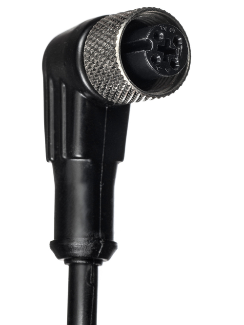 Кабель с разъёмом 2 метра. Разъём M12 угловой. 4-pin KJT-J12A4-TA