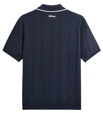 Мужское теннисное поло Wilson Club Essex Knit Shirt - небесный
