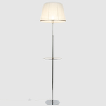 Citilux Линц CL402970T Торшер хром со столиком и белым абажуром