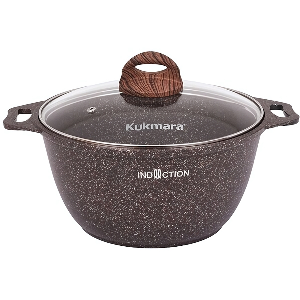 Кастрюля 2л со стекл. крышкой, АП линия «Granit Ultra Induction» (red)