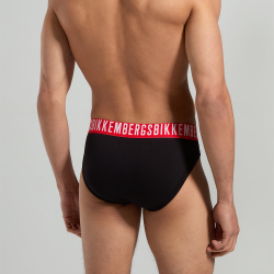 Мужские трусы брифы (черный, темно-синий, белый) набор 3 в 1 Bikkembergs FASHION COTTON BKK1USP09TR