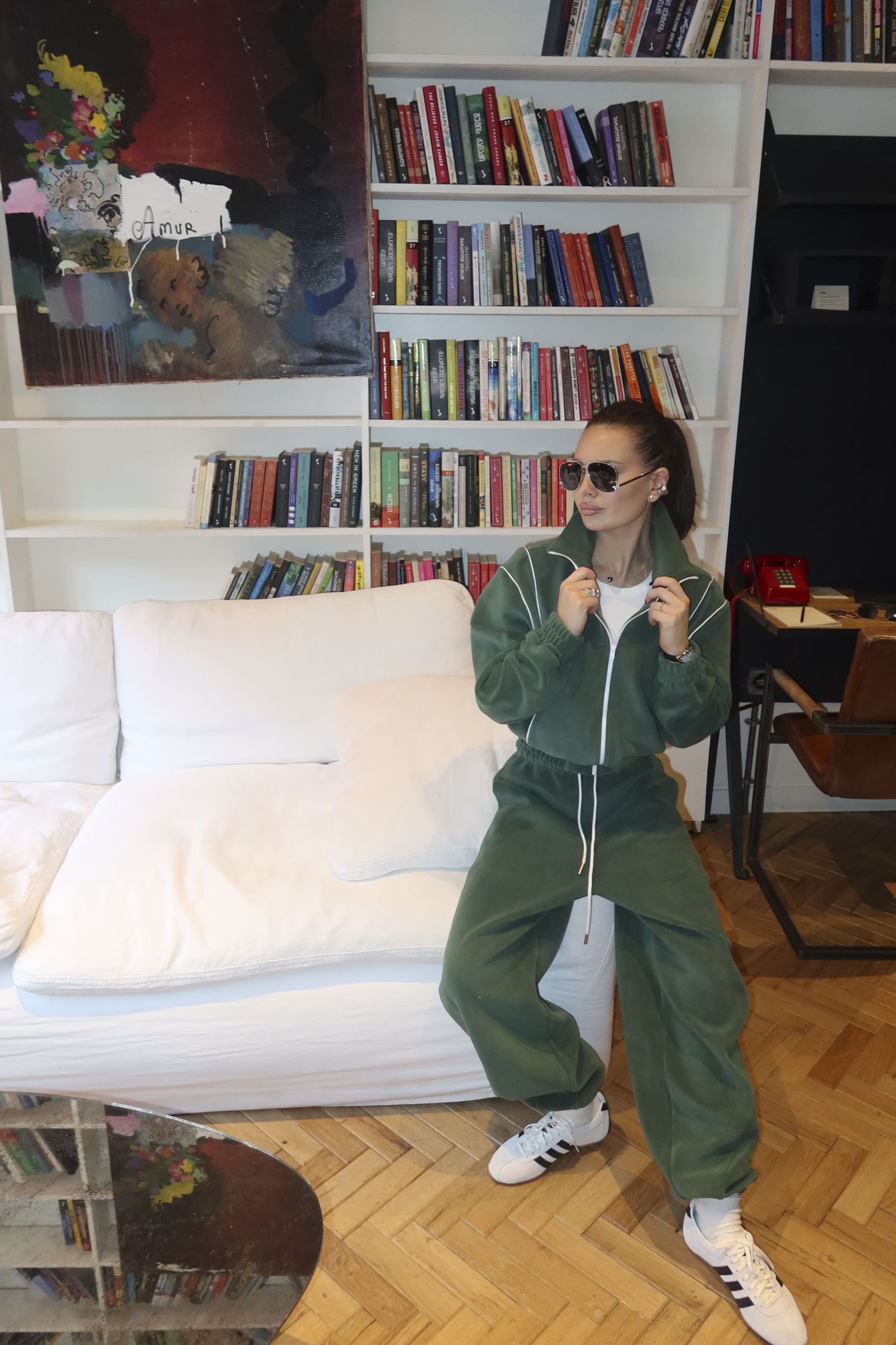 джоггеры из флиса 2moon, malachite green