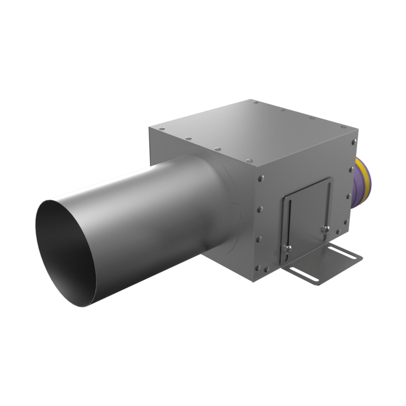 Присоединительная коробка VPD 125/75×2 на 2 выхода, прямая круглая