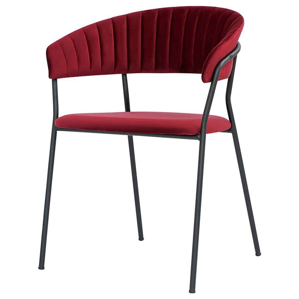 Стул Stefany, велюр, винный