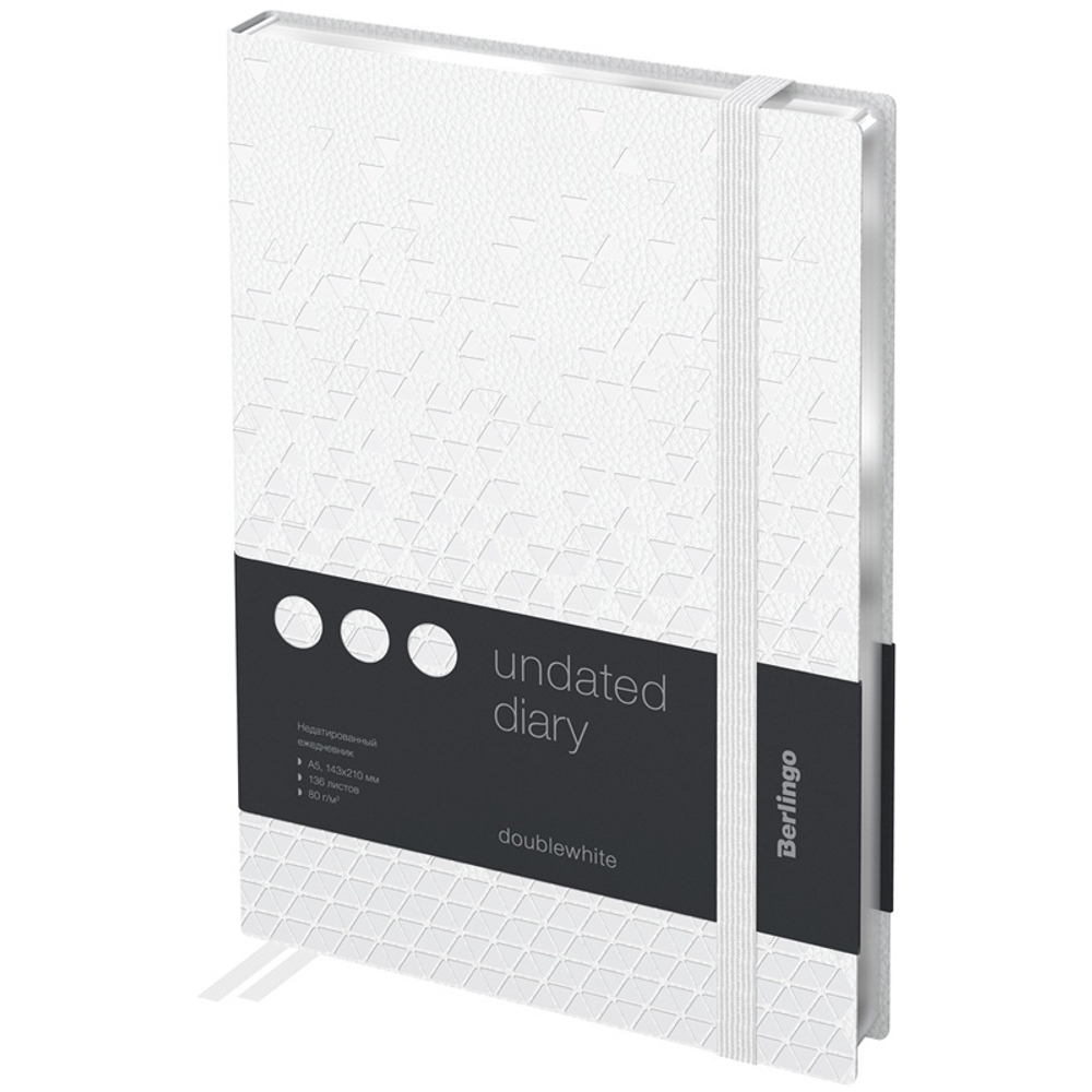 Подарочный набор:  Шариковая ручка Parker Jotter Essential, St. Steel СT и Ежедневник недатированный серебряный срез, белый.