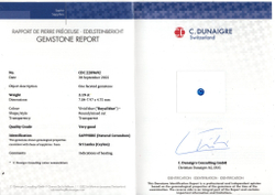 Сапфир, Круг, 3 шт / 7 карат, Шри-Ланка