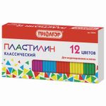Пластилин классический ПИФАГОР, 12 цветов, 120 г, картонная упаковка, 103678