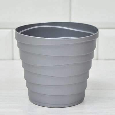 Кашпо Бархан 0,9л, серебряный