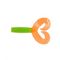 Твистер Helios Credo Double Tail 3,54"/9 см Lime & Orange 5шт. (HS-28-020)