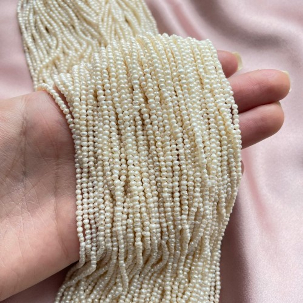 26562 Жемчуг круглый, 2-3 мм 35см