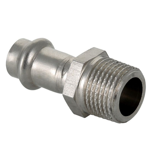 Переходник 54-1 1/2", WAAG Heavy Inox, пресс-резьба, нар., сталь нержавеющая