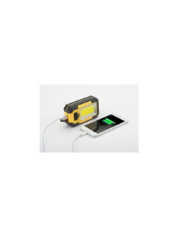 Фонарь аккумуляторный рабочий Практик RA-801 COB 15Вт 3 режима powerbank 6А.ч магнит крючок Эра Б0027824