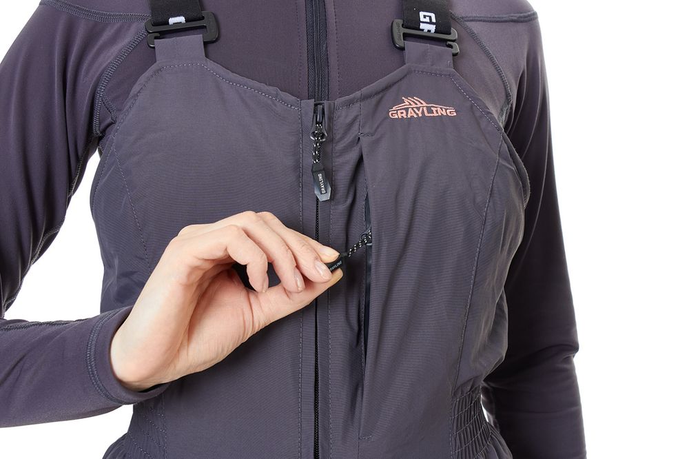 Костюм женский Ангара -35 (графит, лосось) GRAYLING