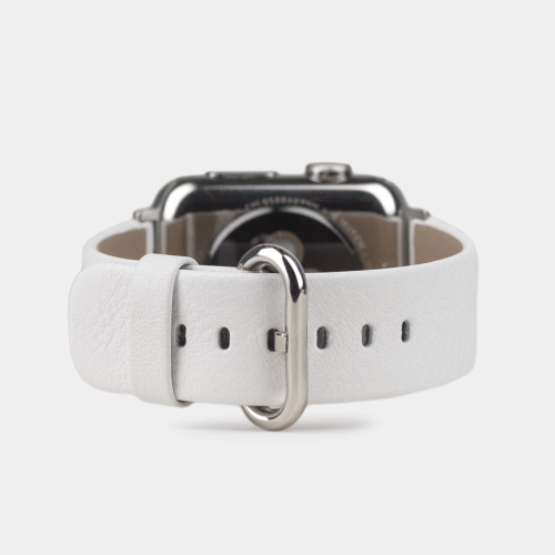 Ремешок для Apple Watch 44/45/46 mm из кожи теленка, белого цвета