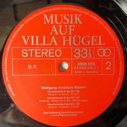 Винтажная виниловая пластинка LP Сборник Классичской Музыки, Joseph Haydn Гайдн, Wolfgang Amadeus Mozart Моцарт Musik Auf Villa Hugel (Германия 1977)