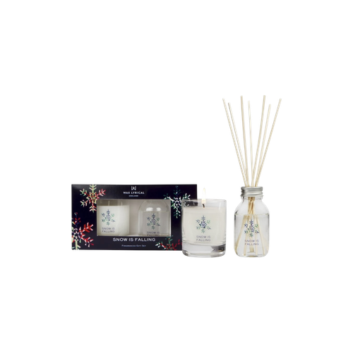 Подарочный набор диффузор и свеча «Snow is falling»