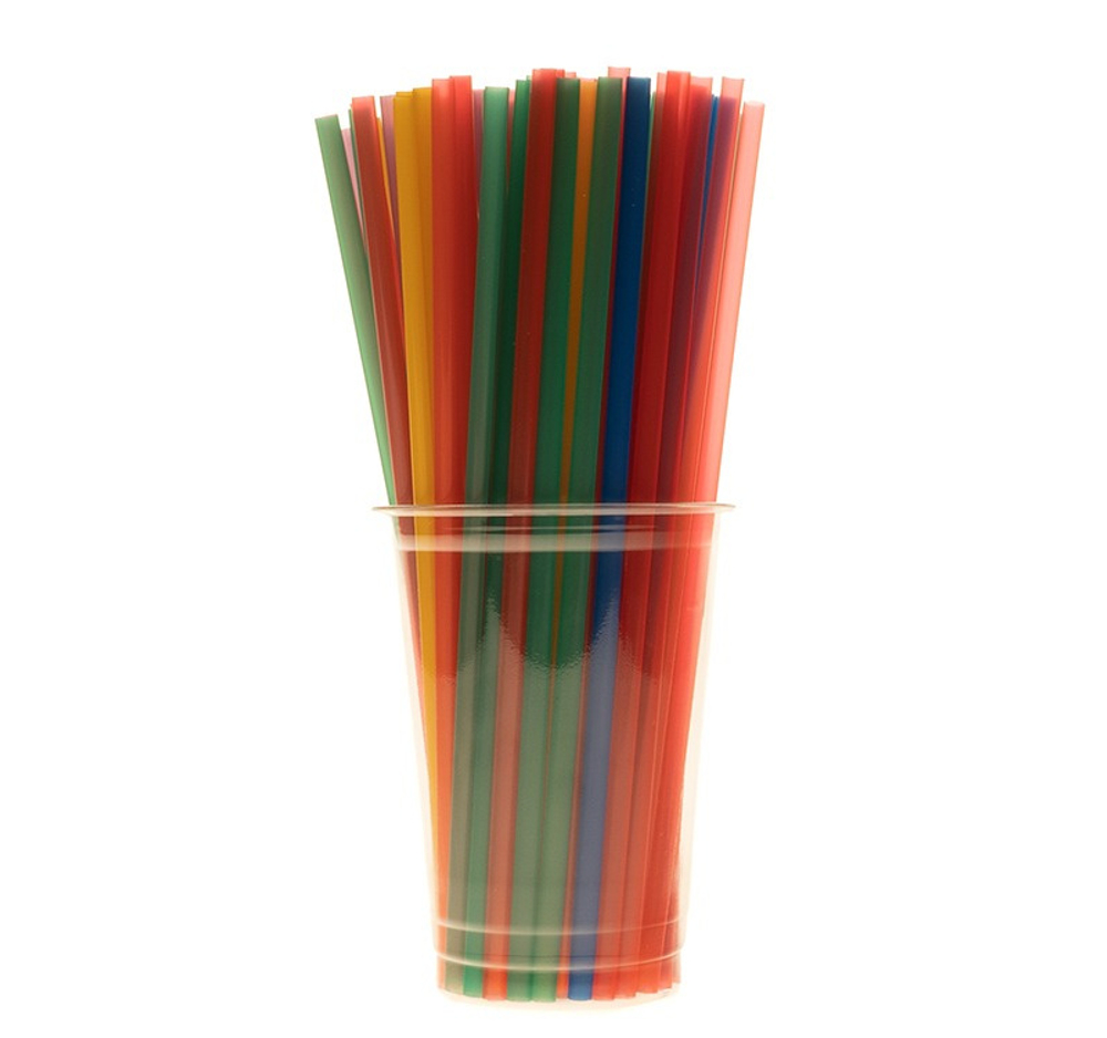 ФРТ Трубочки АССОРТИ прямые 8*240, 250 шт/уп (23 уп/кор)