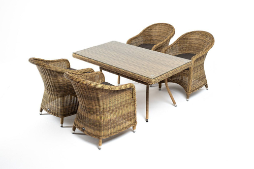 Латте лаунж-зона из искусственного ротанга