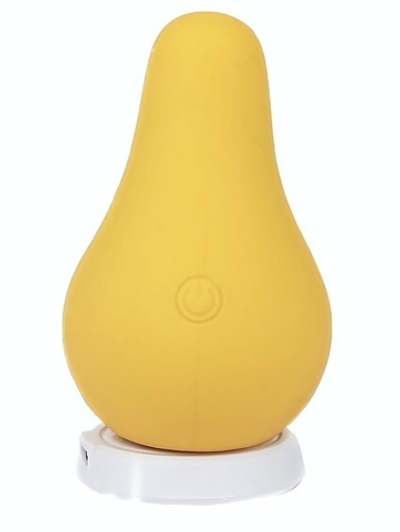 Желтый перезаряжаемый вибратор Juicy Pear - 8,2 см. (Цвет: желтый)
