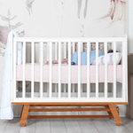 Кровать детская Sweet Baby Nuovo Белая /Натуральная с маятником