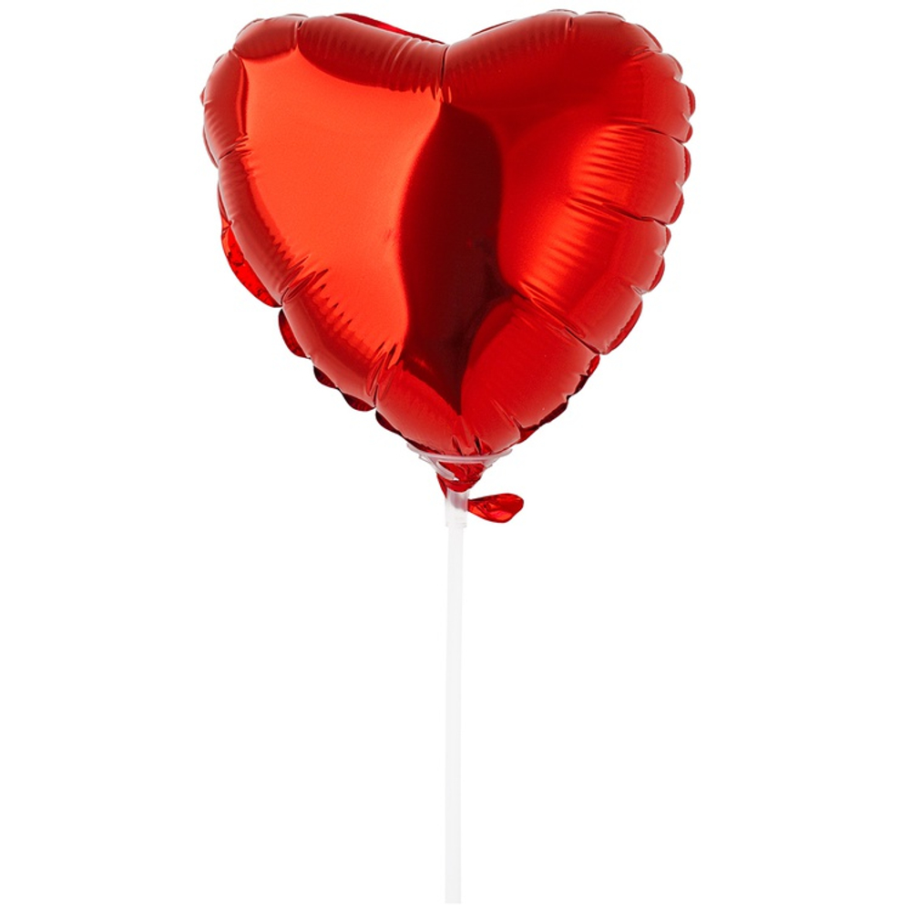 Шар фольгированный Сердце 23 см (Красный)