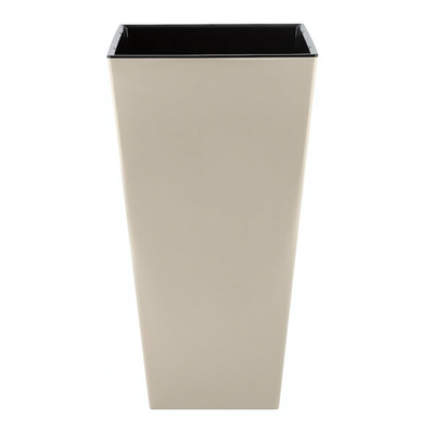 Горшок для цветов InGreen London CUBE 250х250х470мм 19,4л c дренаж. вставкой калифорнийский миндаль