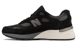 New Balance NB 992 classic all-match fabric two-layer cowhide artificial leather leather shock absorption wrapping balance low-cut casual running shoes for men and women the same style black D wide