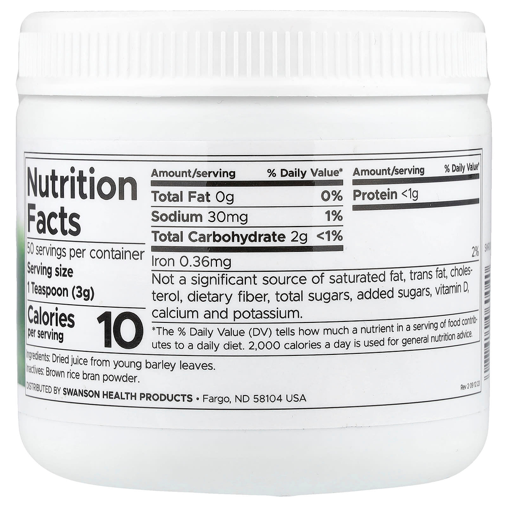 Swanson Vitamins, порошок из сока ростков ячменя, 150 г (5,3 унции)