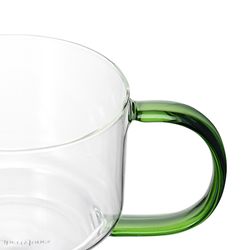 Набор кружек Orb, 400 мл, прозрачные/зеленые, 2 шт.